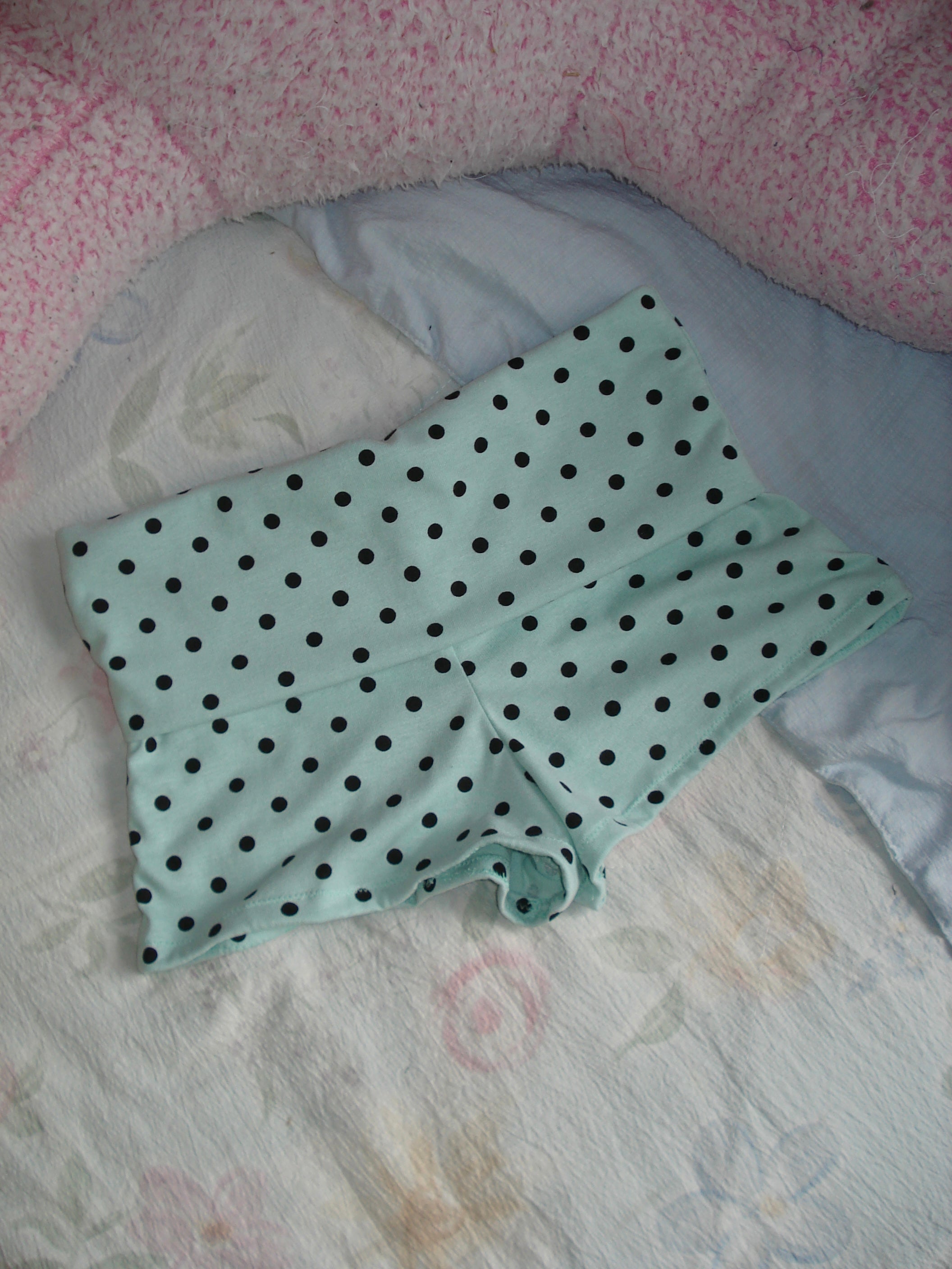 Mint Mini Foldover Shorts