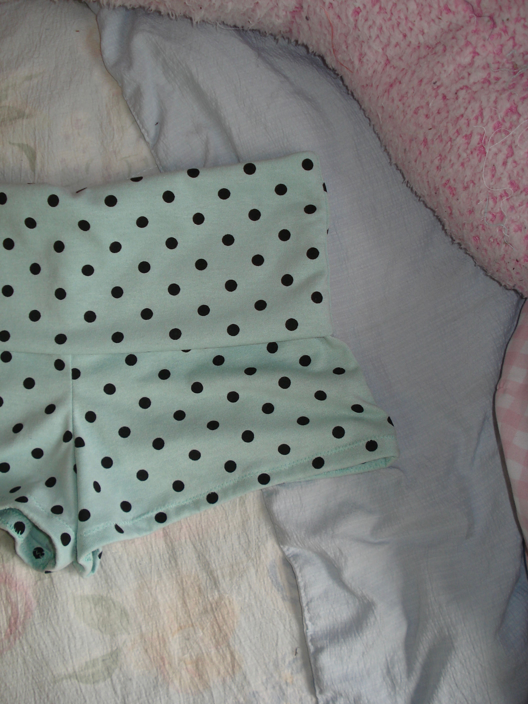 Mint Mini Foldover Shorts