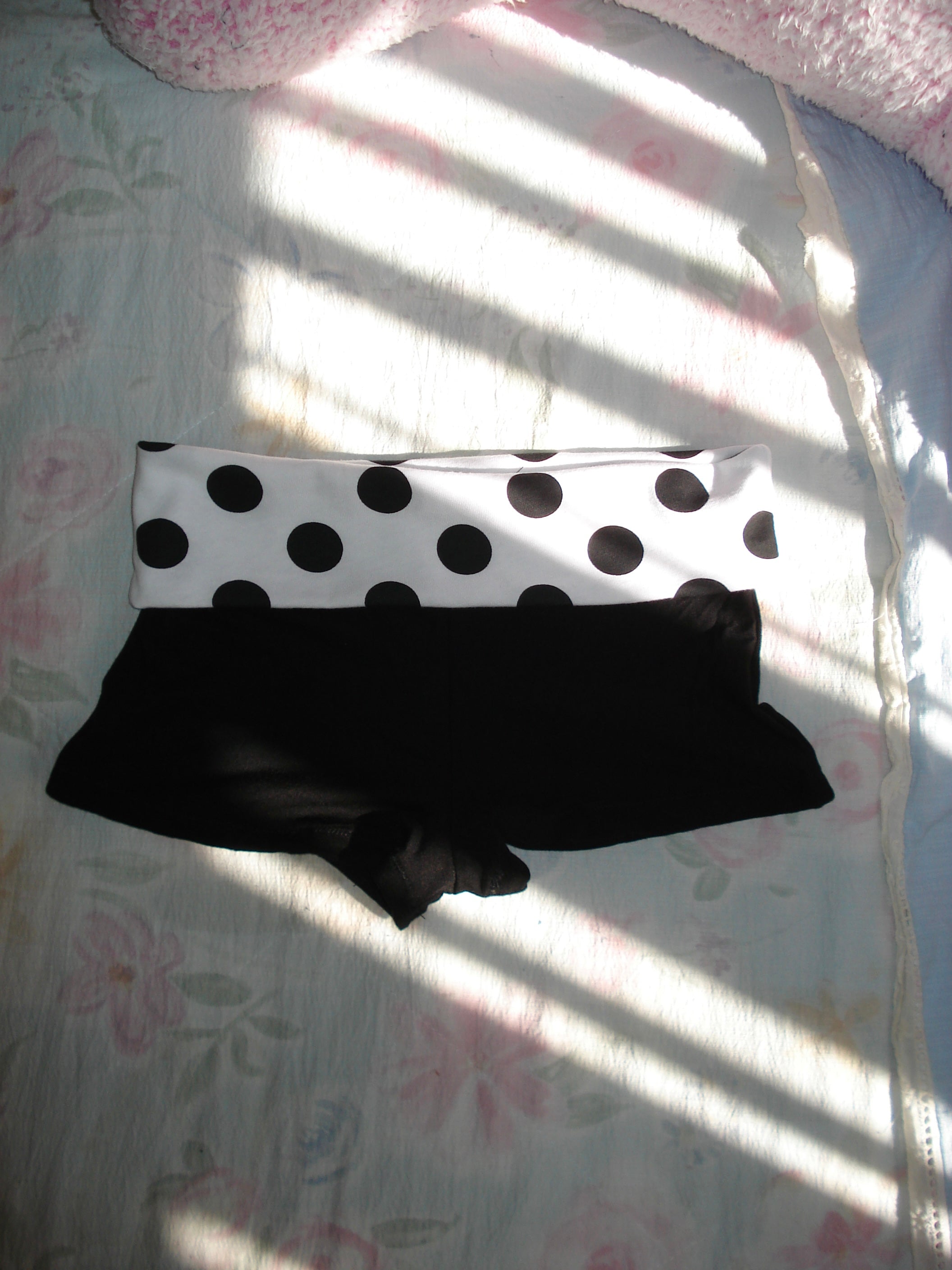 Polka Foldover Mini Shorts