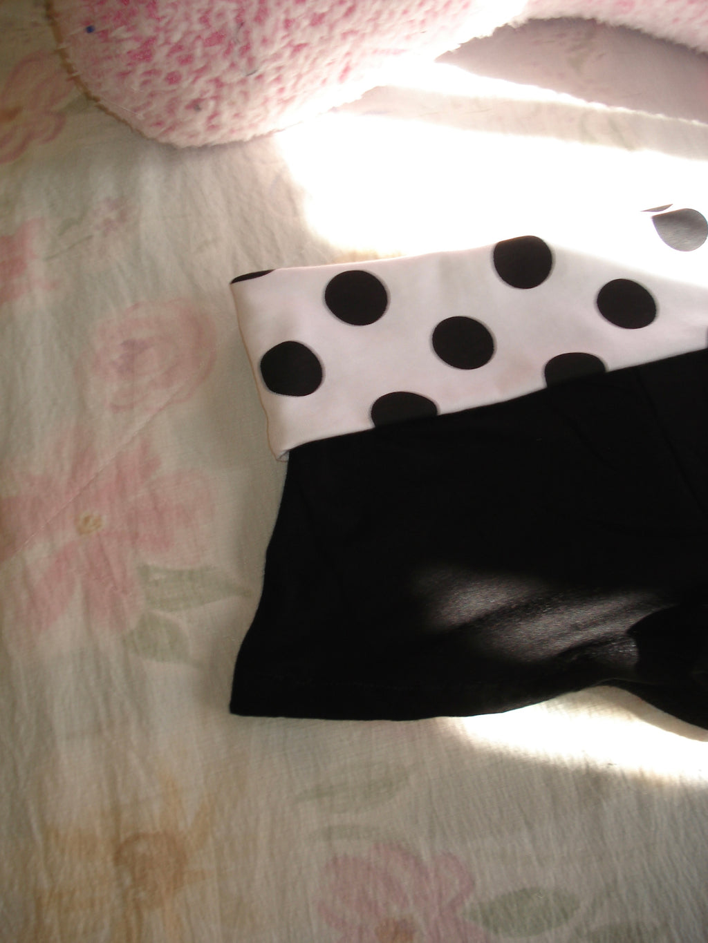 Polka Foldover Mini Shorts