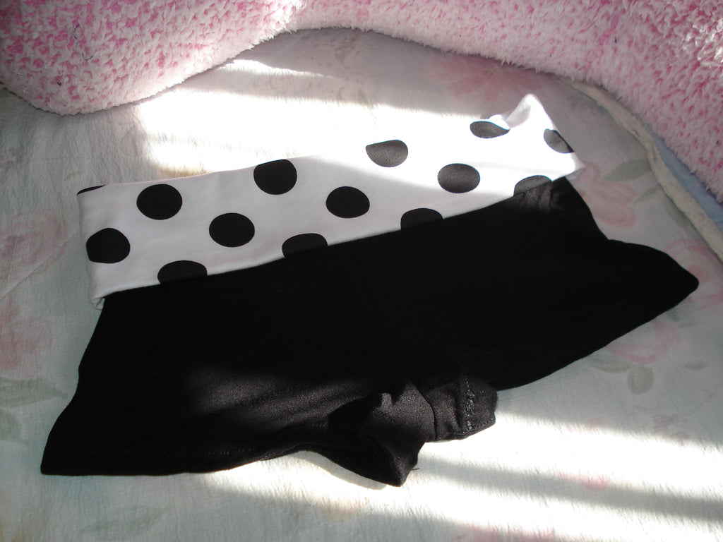 Polka Foldover Mini Shorts