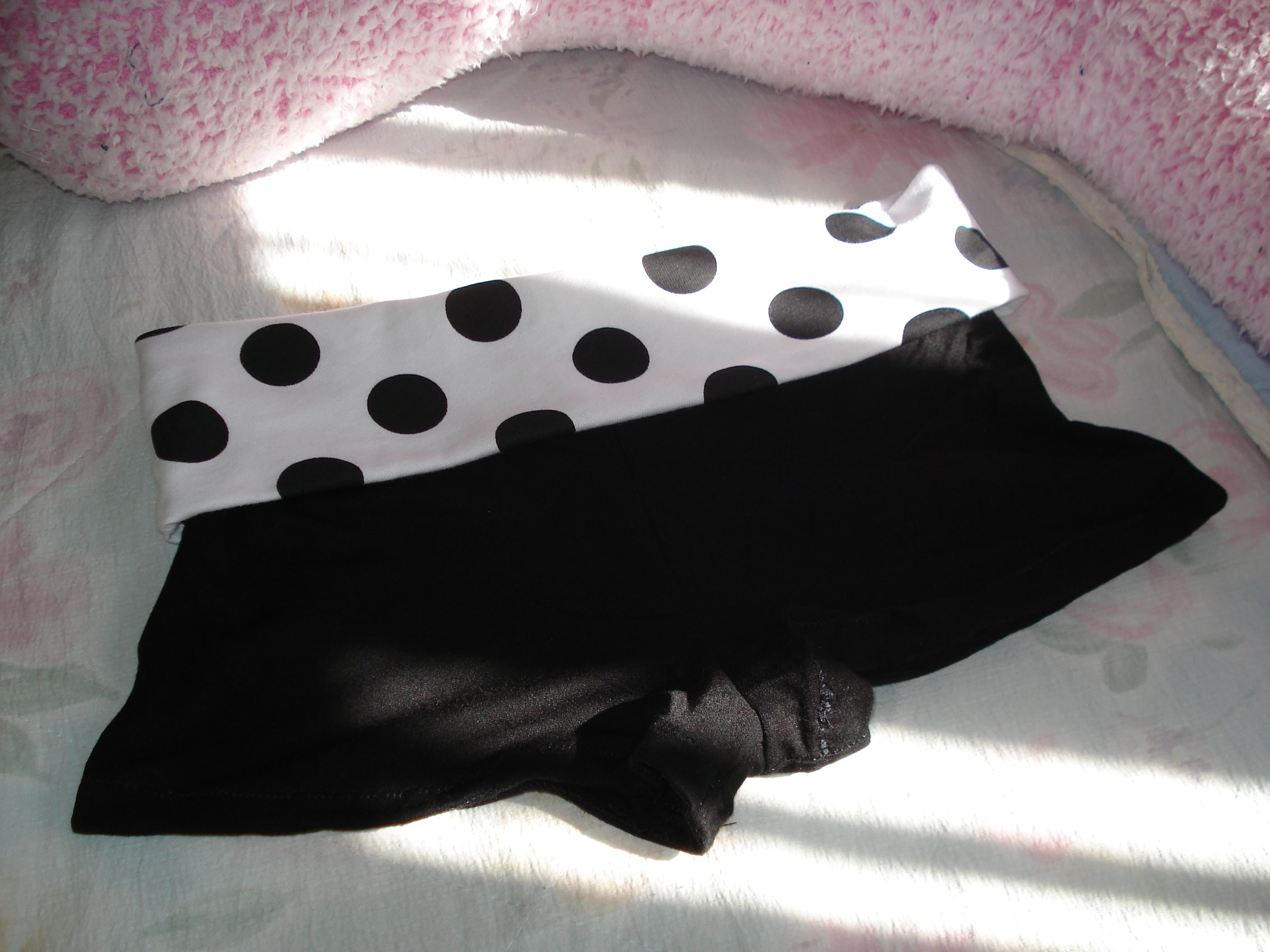 Polka Foldover Mini Shorts