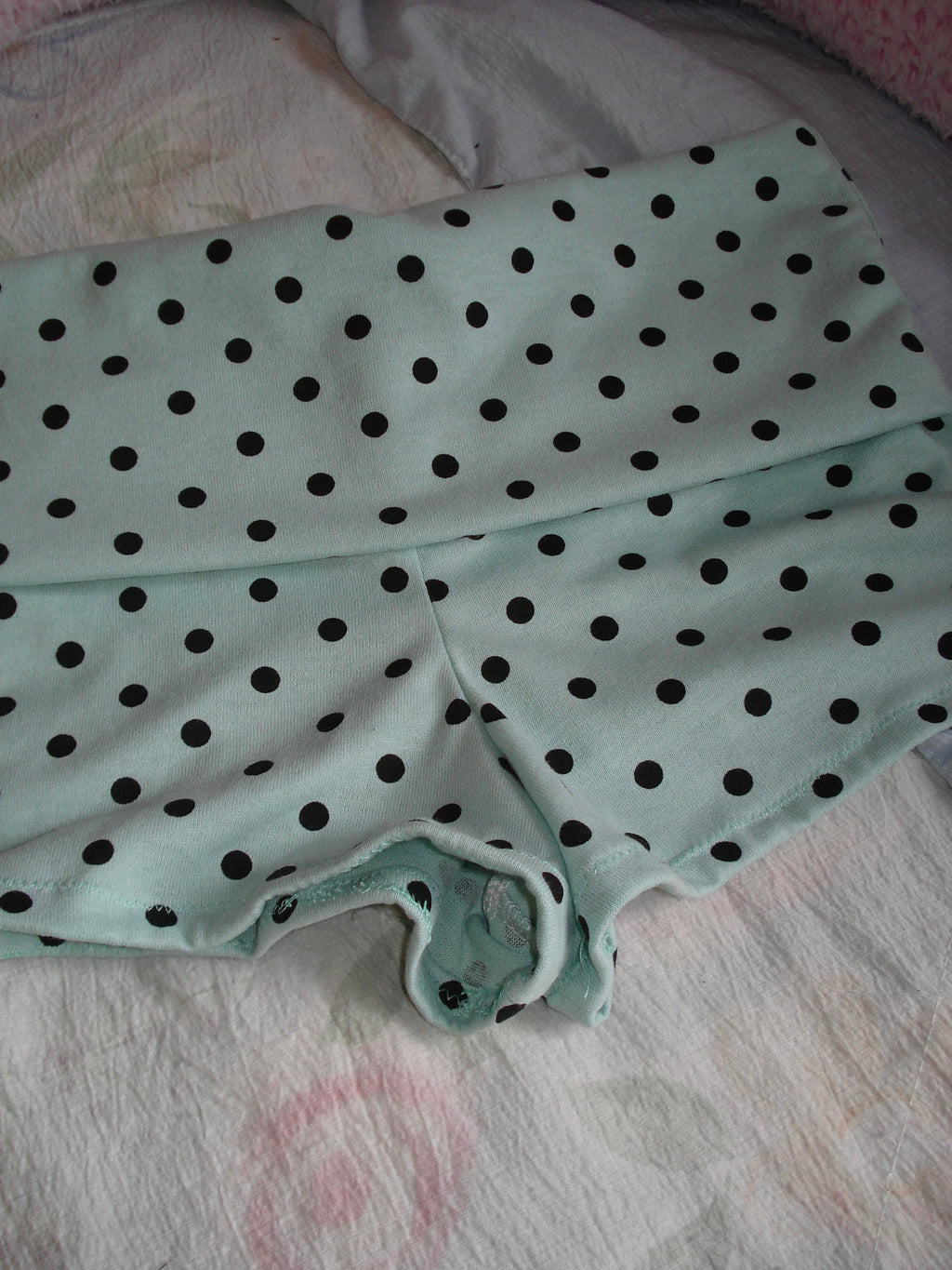 Mint Mini Foldover Shorts