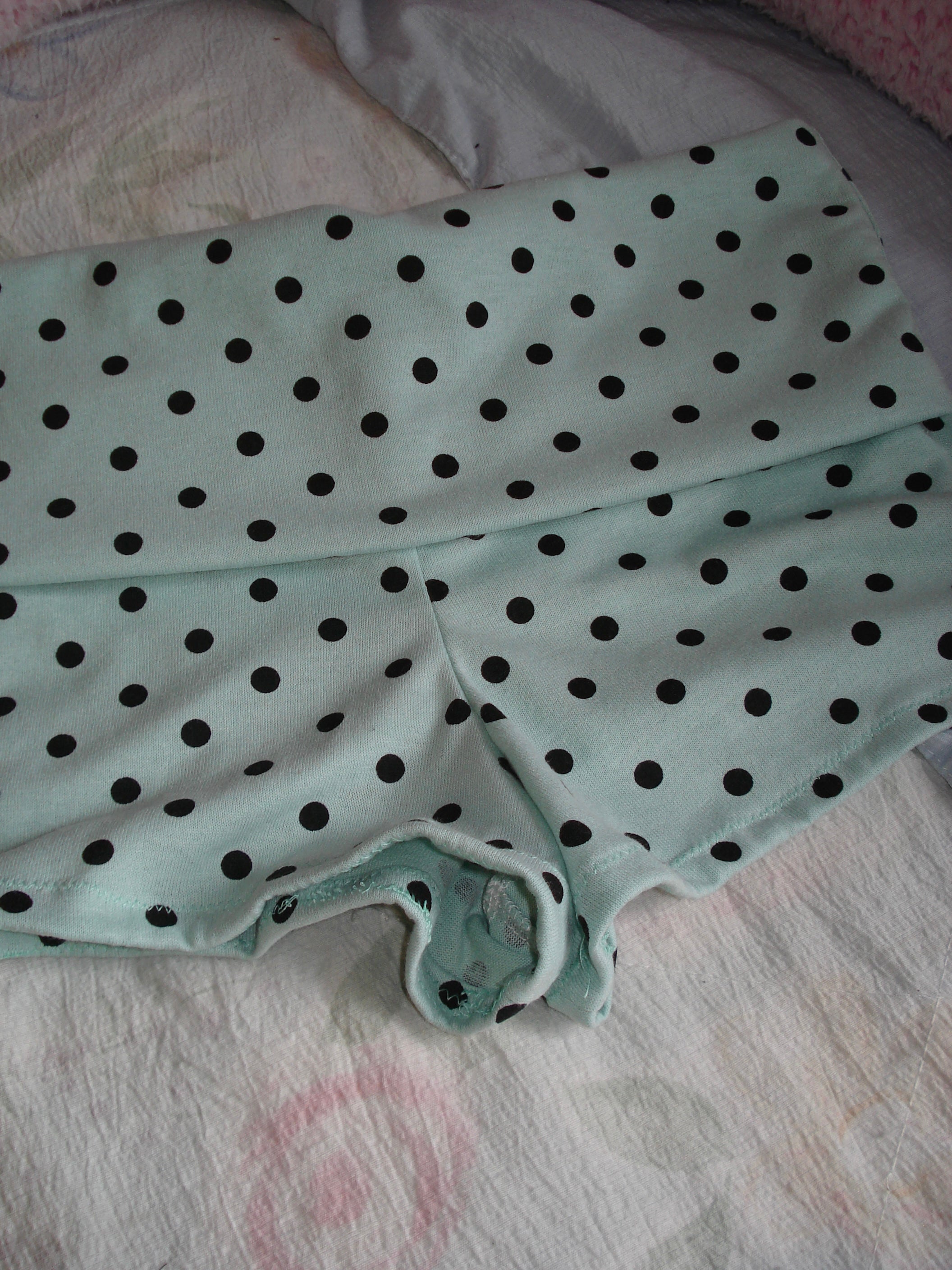 Mint Mini Foldover Shorts